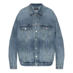Chaqueta de Denim con botones y efecto decolorado «Blue» 724651THW254245