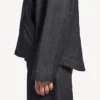 Chaqueta de denim con capucha para hombre en índigo crudo