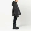 Chaqueta de Denim con capucha y botones con efecto decolorado «Negro» 724653TNW541129