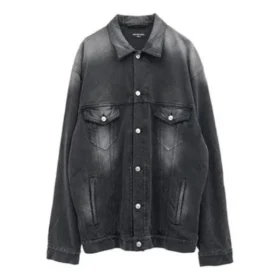 Chaqueta de Denim desgastada, corte ancho, «Negro» 662772TKVG51000