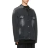 Chaqueta de Denim desgastada, corte ancho, «Negro» 662772TKVG51000