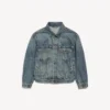 Chaqueta de Denim «Kick» para mujer en azul vintage desgastado Chaqueta de Denim «Kick» para mujer en azul vintage desgastado