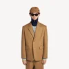 Chaqueta de hombre de corte normal y botonadura simple en color camel Chaqueta de hombre de corte normal y botonadura simple en color camel