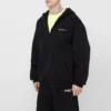 Chaqueta de manga larga con cremallera Balenciaga SS21 para hombre, negra, 641659TIV551070