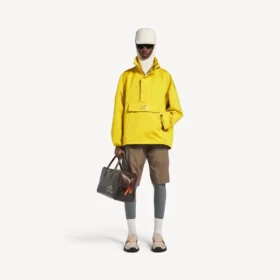 Chaqueta de media cremallera para hombre «Bodies» en amarillo