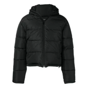 Chaqueta de plumón con estampado de logotipo pequeño «Negro» 556231TYD331000