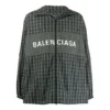 Chaqueta de track de nailon a cuadros «Negro» 571439TEM181070