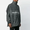 Chaqueta de track de nailon a cuadros «Negro» 571439TEM181070