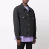 Chaqueta Denim BB con efecto spray, corte grande «Dark Grey White» 678354TIWA21440