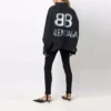 Chaqueta Denim BB con efecto spray, corte grande «Dark Grey White» 678354TIWA21440