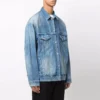 Chaqueta Denim con efecto pulverizado BB, corte grande «Electric Blue Fuchsia» 678354TCW030406