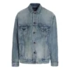 Chaqueta Denim con estampado del logotipo universitario «Est. 1917», corte grande, «Washed Light Blue» 675207TJW795620