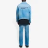Chaqueta Denim con logotipo clásico de Balenciaga para hombre, temporada primavera-verano 2021, azul claro 657608TDW154307