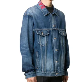 Chaqueta Denim con logotipo en el cuello «Azul» 571324TCW032340
