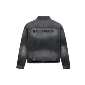 Chaqueta Denim con logotipo en la espalda, corte amplio, «Fake Wash Black» 620728TIW435720