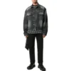 Chaqueta Denim con logotipo en la espalda, corte amplio, «Fake Wash Black» 620728TIW435720