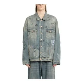 Chaqueta Denim con motivos de graffiti «Azul claro» 721708TOW664036