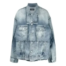 Chaqueta Denim oversize con detalles recortados «Azul» 697779TMW264437