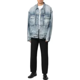 Chaqueta Denim oversize con detalles recortados «Azul» 697779TMW264437