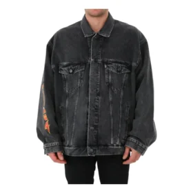 Chaqueta Denim oversize de Metallica «Washed Black Orange» 694504TBP471055