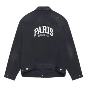 Chaqueta Denim oversize «Washed Black White» de Cities Paris 690198TBP479034