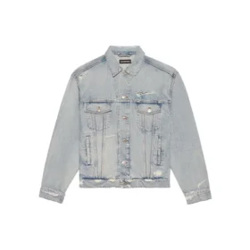 Chaqueta Denim unisex con logotipo FW21 azul 664329TBP488961
