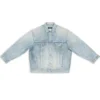 Chaqueta Denim vintage 3B Sports, corte grande, «azul claro» 704299TJW798469