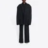 Chaqueta grande de punto retro Balenciaga OI21 para hombre, negra 662388TAV041000