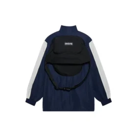 Chaqueta holgada unisex con logotipos FW21, azul marino, 663065TKO484063