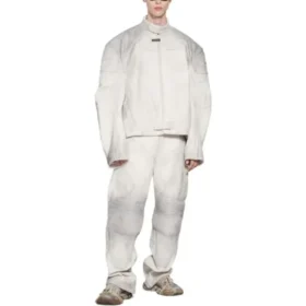 Chaqueta motera oversize «Blanca» 744983TOS149012