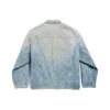 Chaqueta oversize con estampado diagonal «Denim japonés azul claro con anillos» 773616TPW534868