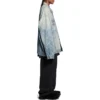 Chaqueta oversize con estampado diagonal «Denim japonés azul claro con anillos» 773616TPW534868