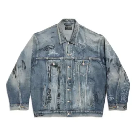 Chaqueta oversize «Graffiti» «Azul claro» 745048TNW014012