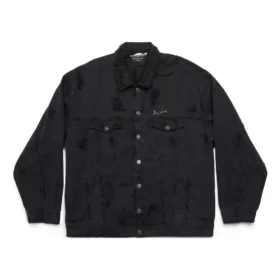 Chaqueta oversize «Je t’aime» «Negra» 751357TNW111700