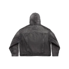 Chaqueta sin cremallera «Denim japonés negro» 719313TBP473340