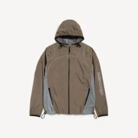 Chaqueta técnica con cremallera para hombre en color gris