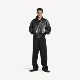 Chaqueta tipo blouson para hombre en negro