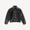 Chaqueta tipo camisa para hombre en negro Chaqueta tipo camisa para hombre en negro