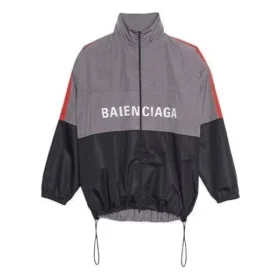 Chaqueta tipo shell con estampado de logotipo en dos tonos «Gris» 534317TDO051408