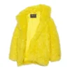 Chaqueta unisex de piel sintética Otoño-Invierno 2021, amarilla, 663000TKQ077200