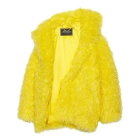 Chaqueta unisex de piel sintética Otoño-Invierno 2021, amarilla, 663000TKQ077200