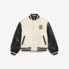Chaqueta universitaria de hombre Balenciaga | Colaboración con la NBA en color marfil Chaqueta universitaria de hombre Balenciaga | Colaboración con la NBA en color marfil