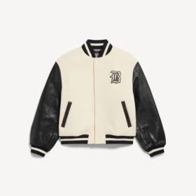 Chaqueta universitaria de hombre Balenciaga | Colaboración con la NBA en color marfil