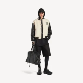 Chaqueta universitaria de hombre Balenciaga | Colaboración con la NBA en color marfil