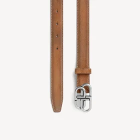 Cinturón fino BB para mujer en color camel