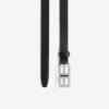 Cinturón fino «Hourglass» para mujer en negro