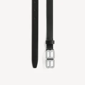 Cinturón fino «Hourglass» para mujer en negro