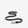 Cinturón fino «Hourglass» para mujer en negro
