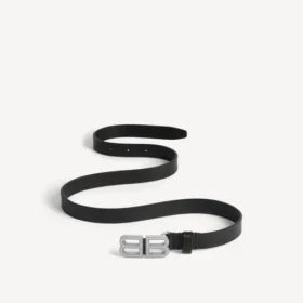 Cinturón fino «Hourglass» para mujer en negro