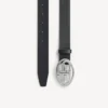 Cinturón ovalado BB para hombre en negro Cinturón ovalado BB para hombre en negro